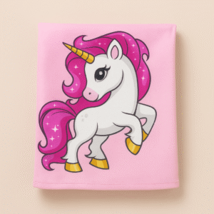 pink unicorn kids towel microfiber – Araniah
